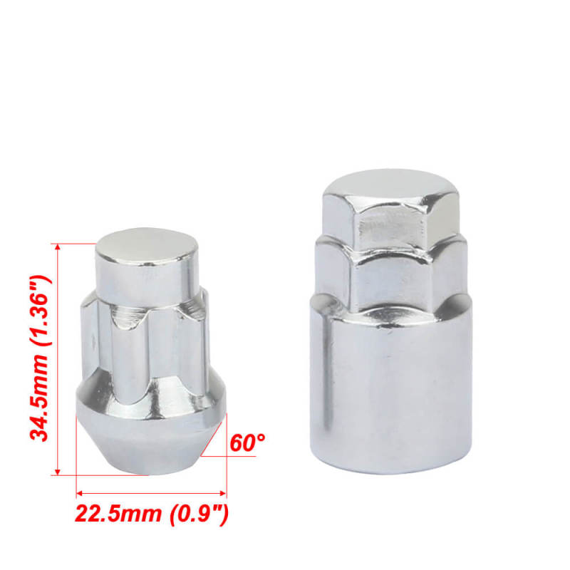 Anti Theft Locking Wheel Nuts (Slot Design) 4PCS