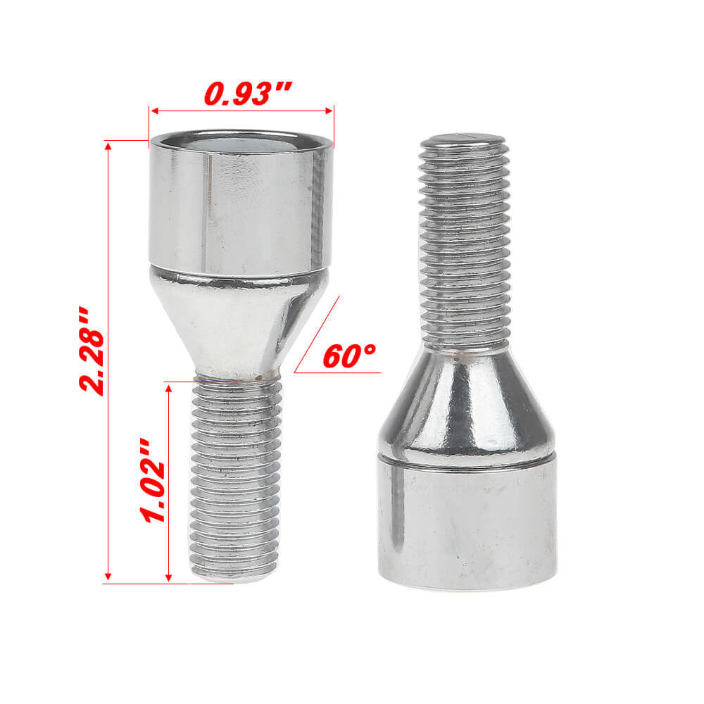 Hex Anti Theft Locking Wheel Bolts 4PCS