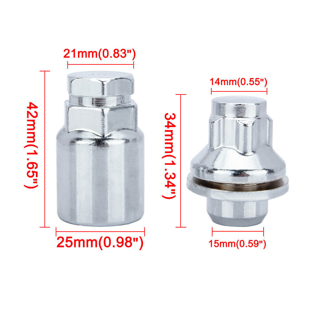 Closed End Wheel Lug Nuts for Toyota Lexus OEM Mag Seat Wheel
