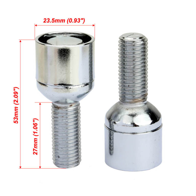 Hex Anti Theft Locking Wheel Bolts 4PCS