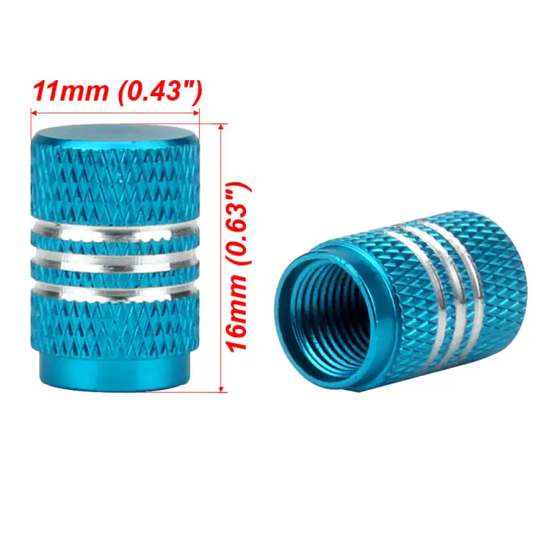 Aluminum Alloy Silver Around Tyre Valve Caps