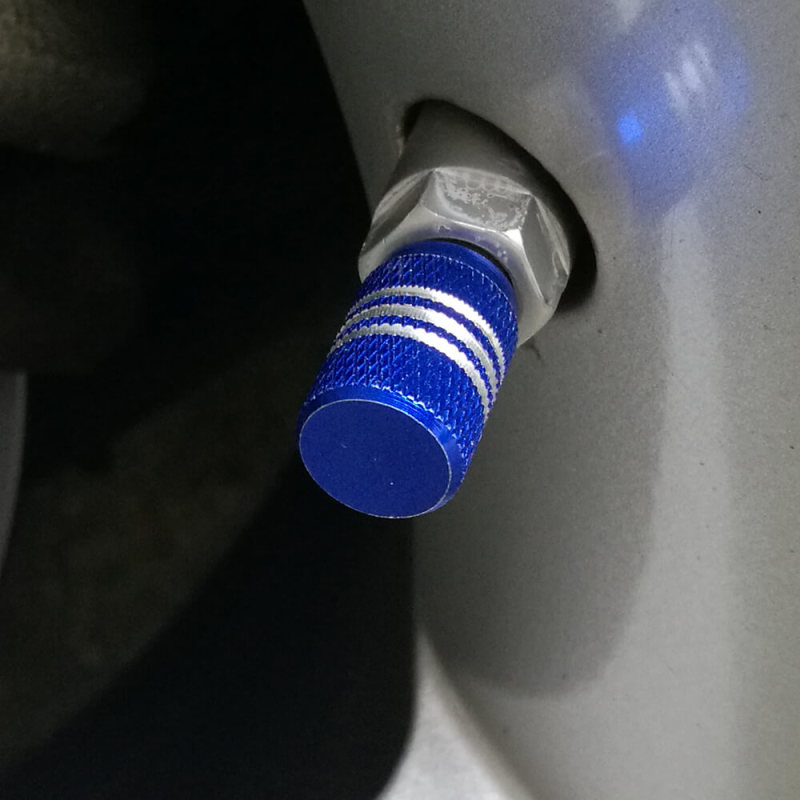 Aluminum Alloy Silver Around Tyre Valve Caps