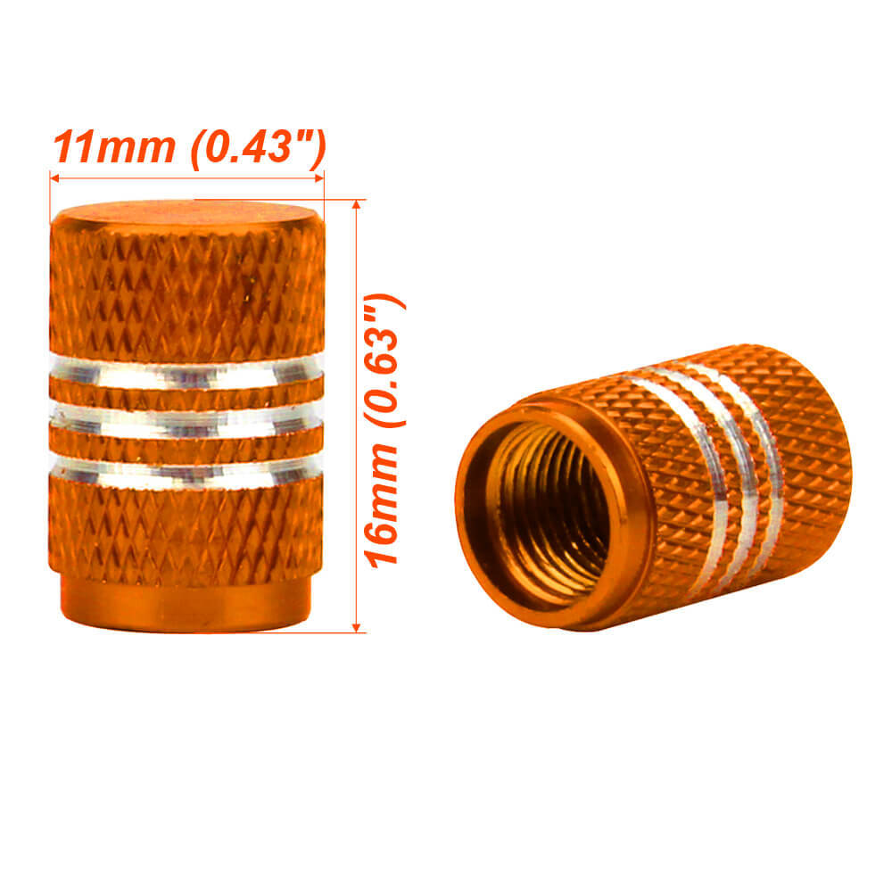 Aluminum Alloy Silver Around Tyre Valve Caps