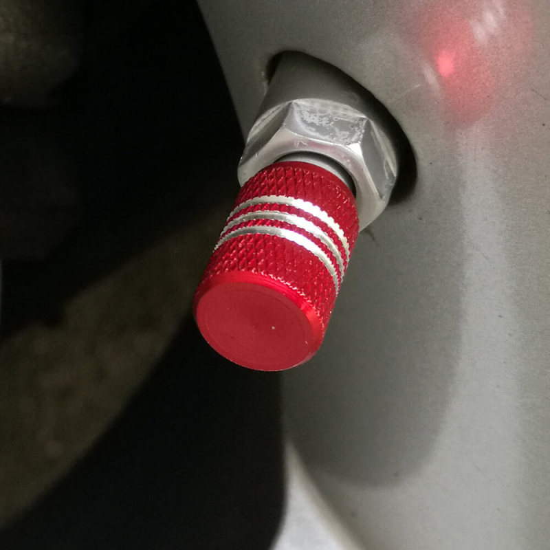 Aluminum Alloy Silver Around Tyre Valve Caps