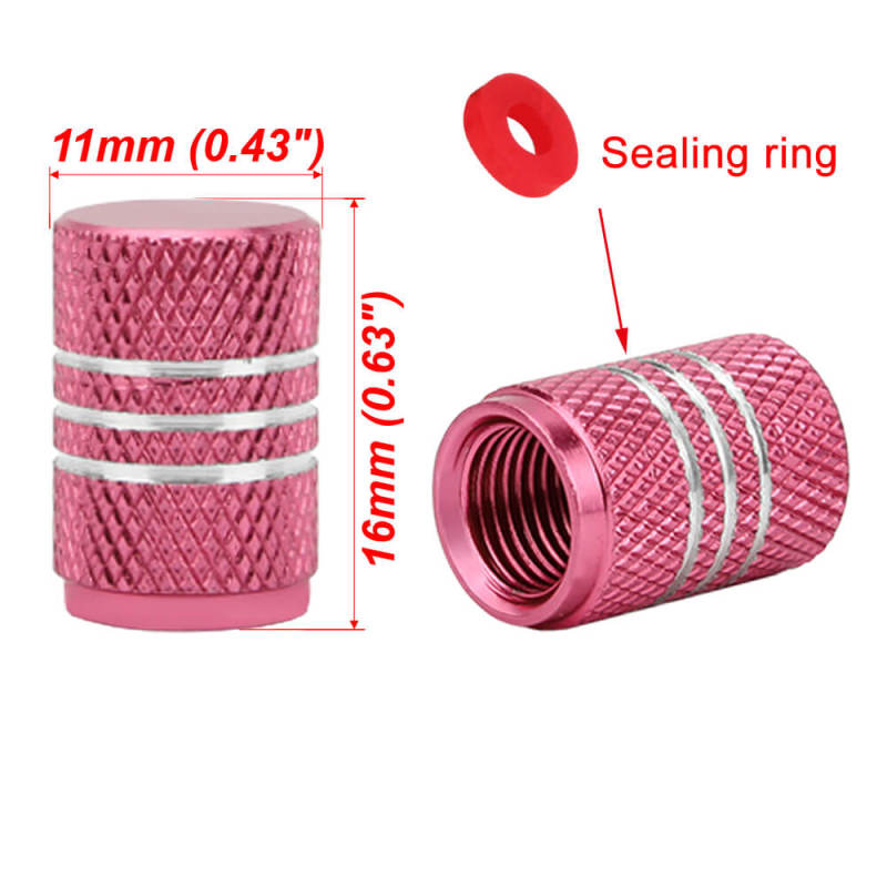 Aluminum Alloy Silver Around Tyre Valve Caps