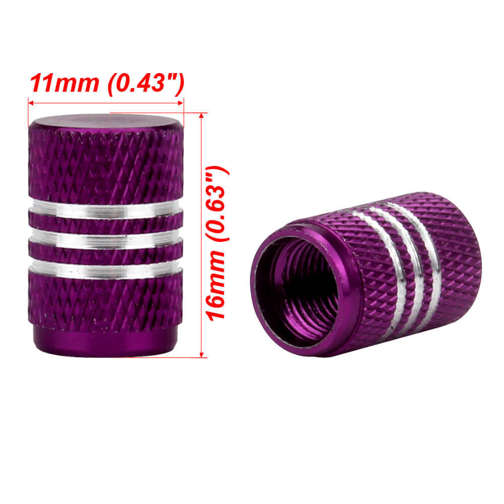 Aluminum Alloy Silver Around Tyre Valve Caps