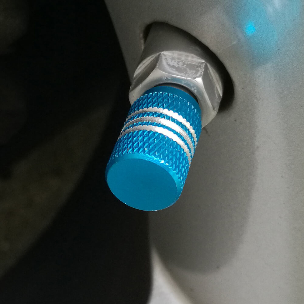Aluminum Alloy Silver Around Tyre Valve Caps