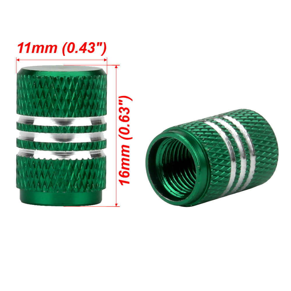 Aluminum Alloy Silver Around Tyre Valve Caps