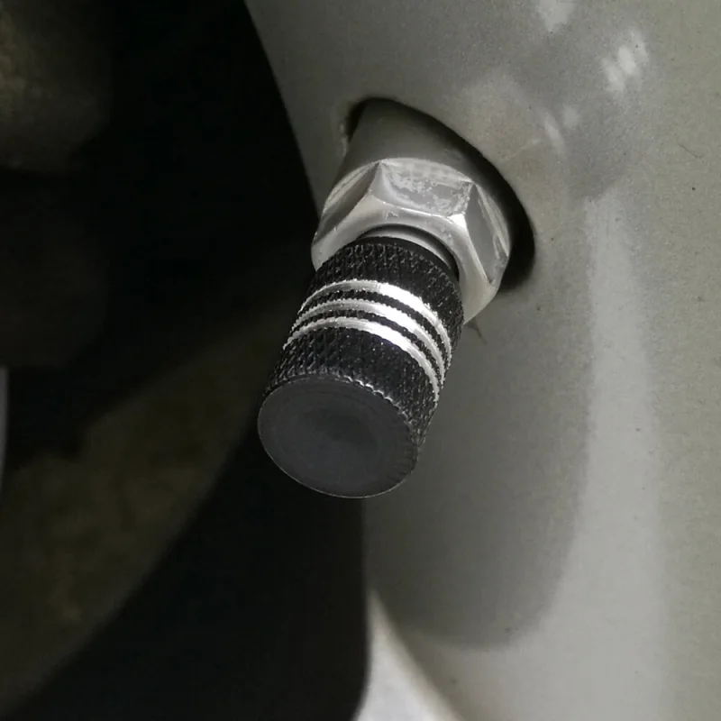 Aluminum Alloy Silver Around Tyre Valve Caps