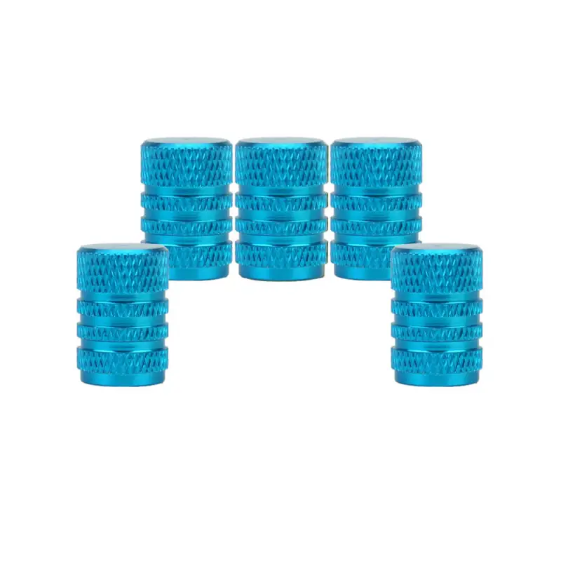 Aluminum Alloy Round Tire Valve Caps 5PCS