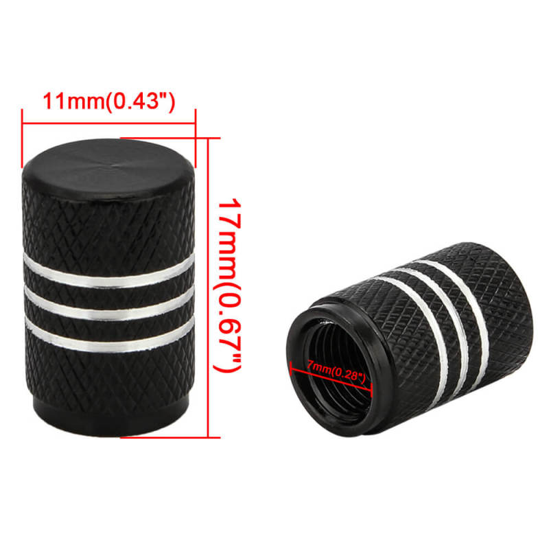 Aluminum Alloy Silver Around Tyre Valve Caps