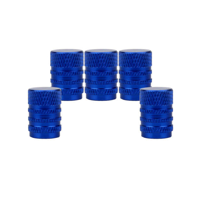 Aluminum Alloy Round Tire Valve Caps 5PCS