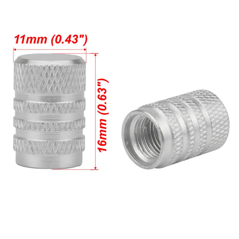 Aluminum Alloy Round Tire Valve Caps 5PCS