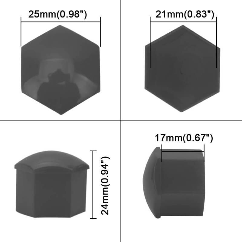 Wheel Lug Nut Covers 21mm