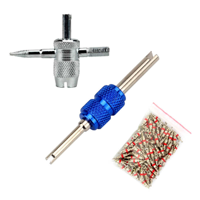 4 in 1 Tire Valve Stem Tool With Cores