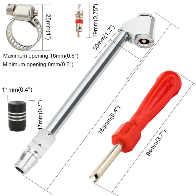 Tire Air Filling Chuck with Valve Stem Remover