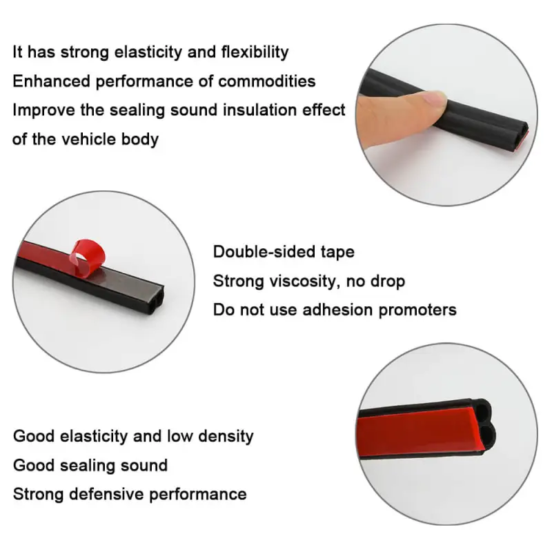 B Shape Car Weather Stripping  - 5 Meter