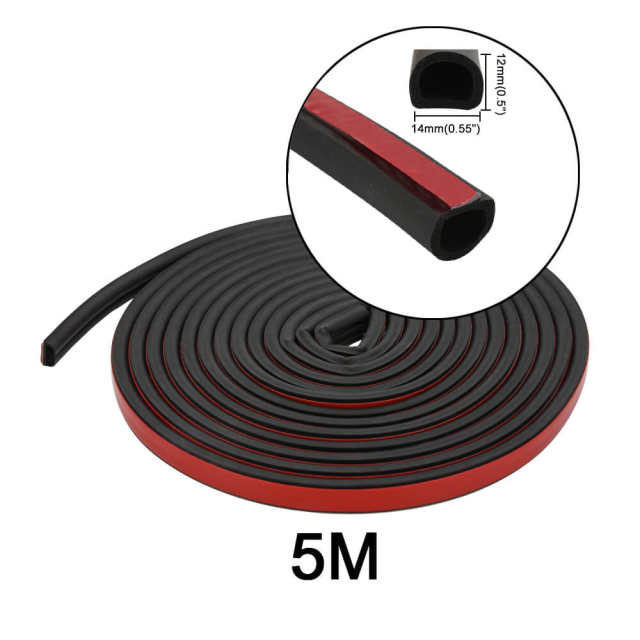 D Shape Car Weather Stripping - 5 Meter