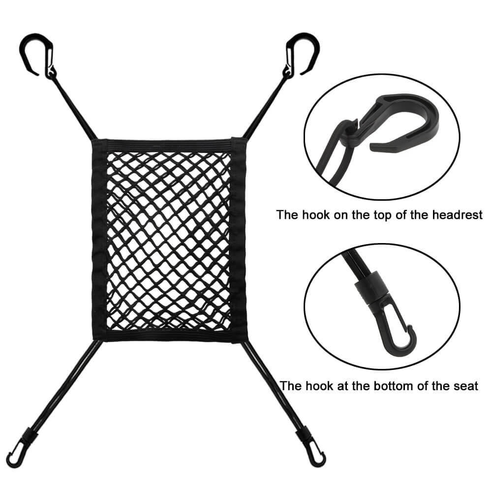 Double-Layer Car Seat Storage Net