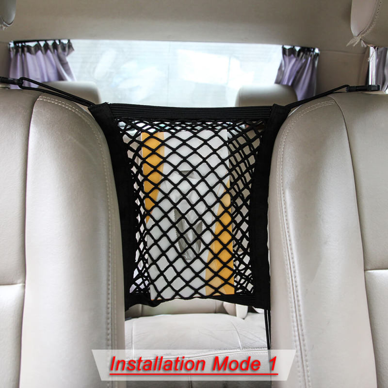 Double-Layer Car Seat Storage Net