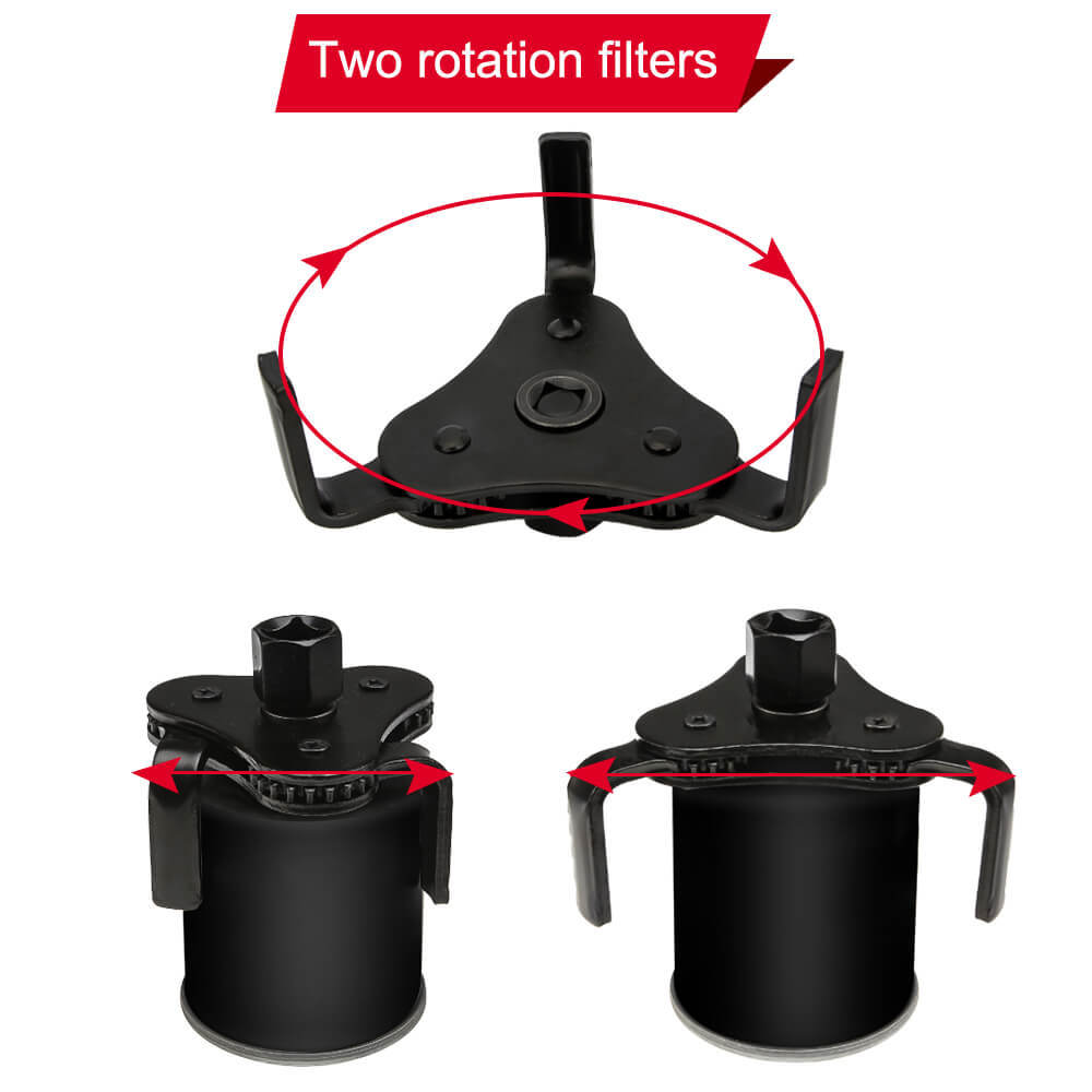 Universal 3 Jaw Adjustable Oil Filter Wrench