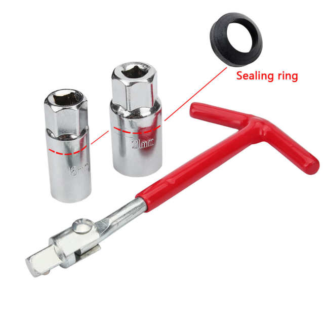Spark Plug Wrench With 16mm &amp; 21mm Spark Plug Socket