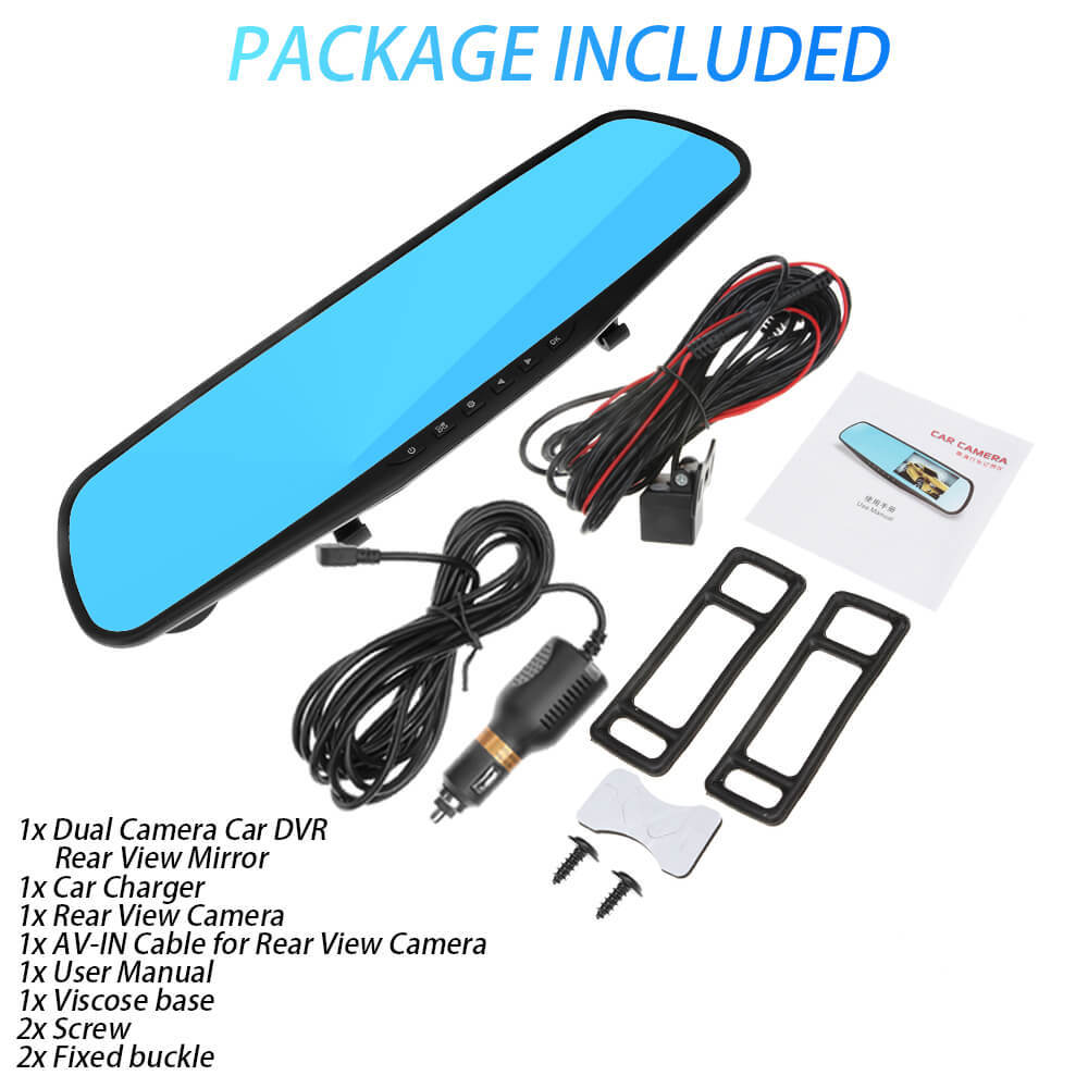 4.3" HD 1080P Dual Lens Digital Video Recorder