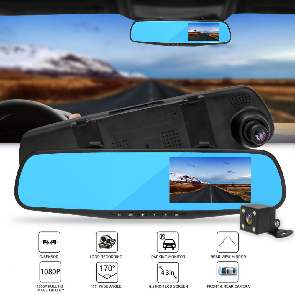 4.3" HD 1080P Dual Lens Digital Video Recorder