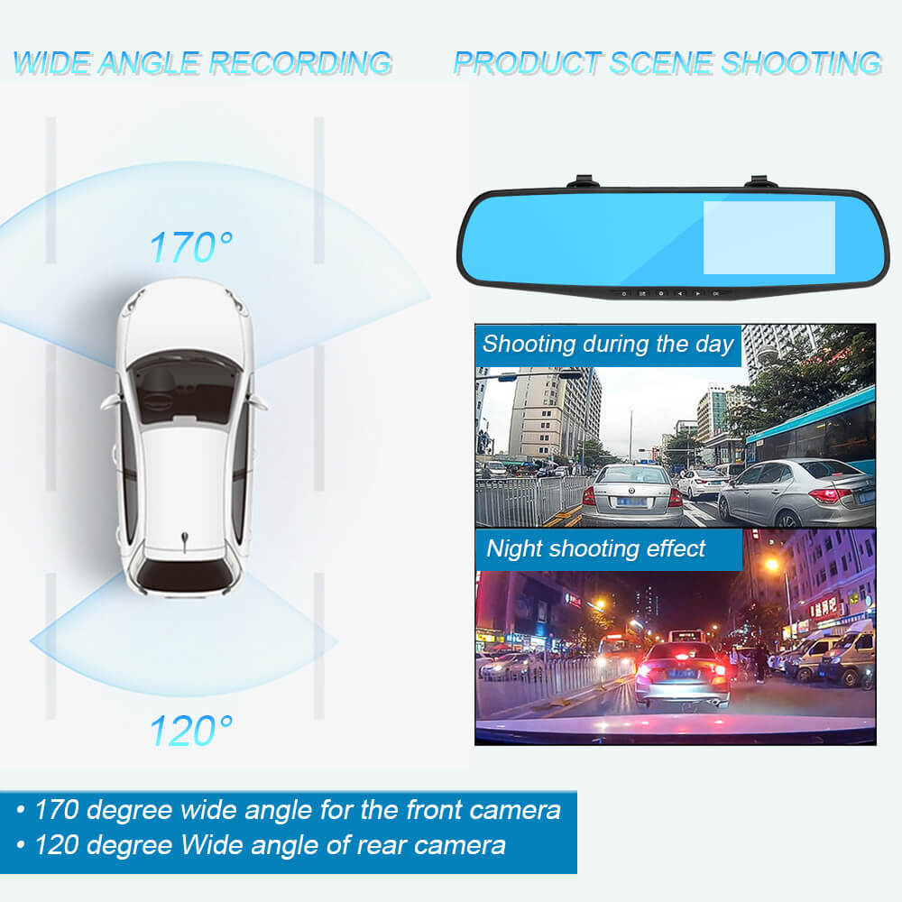 4.3" HD 1080P Dual Lens Digital Video Recorder