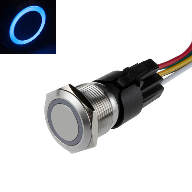 16mm Push Button Starter Switch with LED Ring