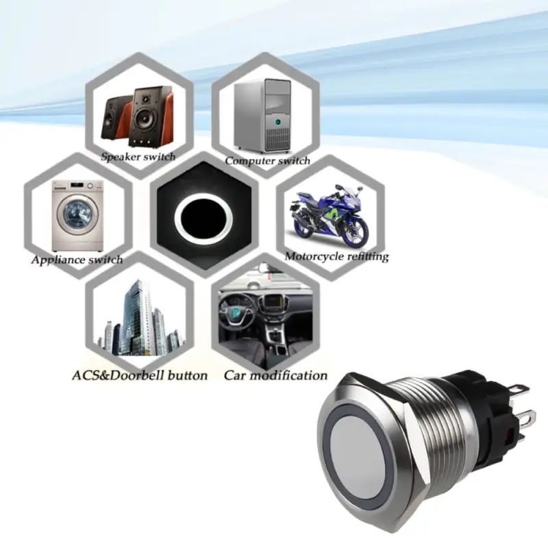 Latching Button with LED Ring 22mm