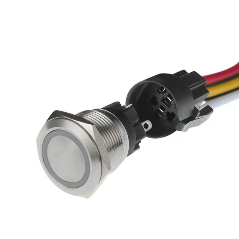 Latching Button with LED Ring 22mm