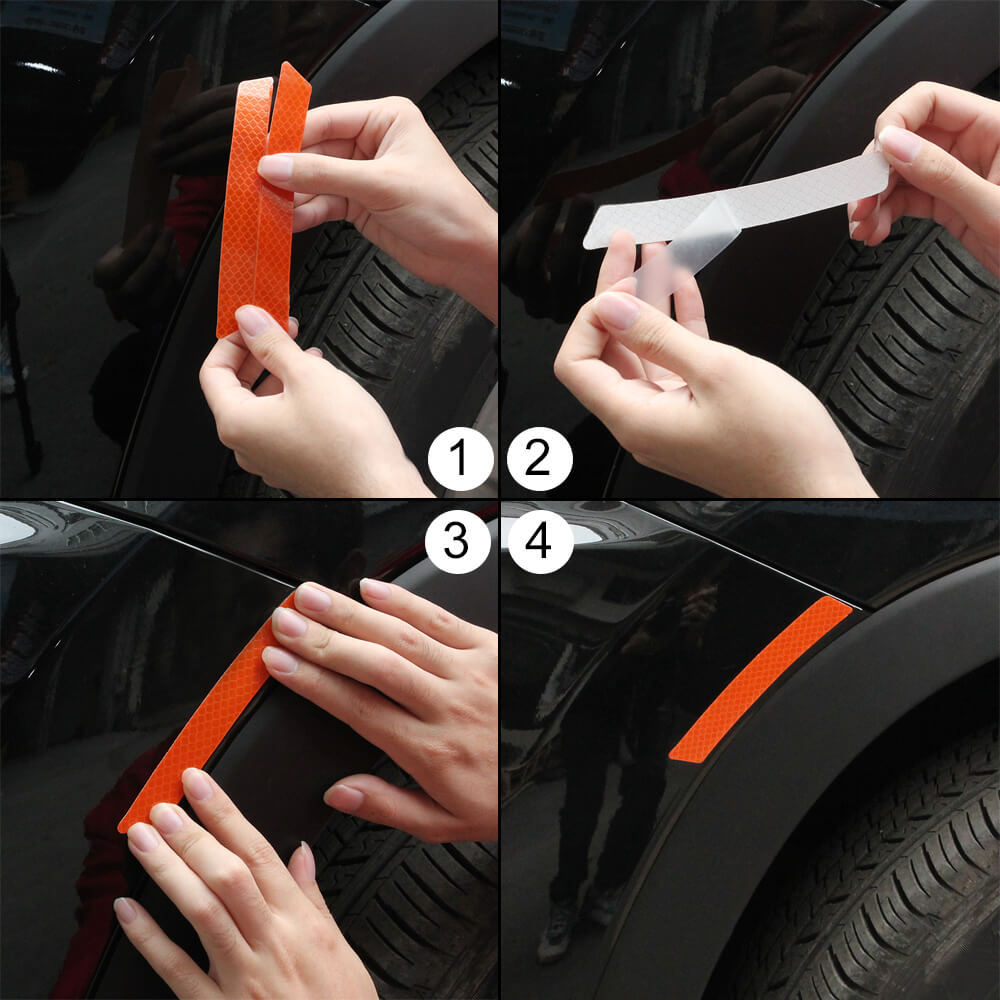 Car Wheels Eyebrow Reflective Sticker