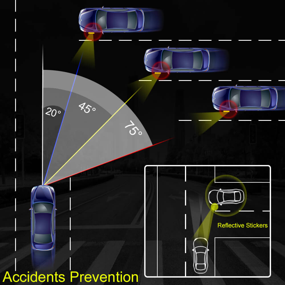 Car Wheels Eyebrow Reflective Sticker