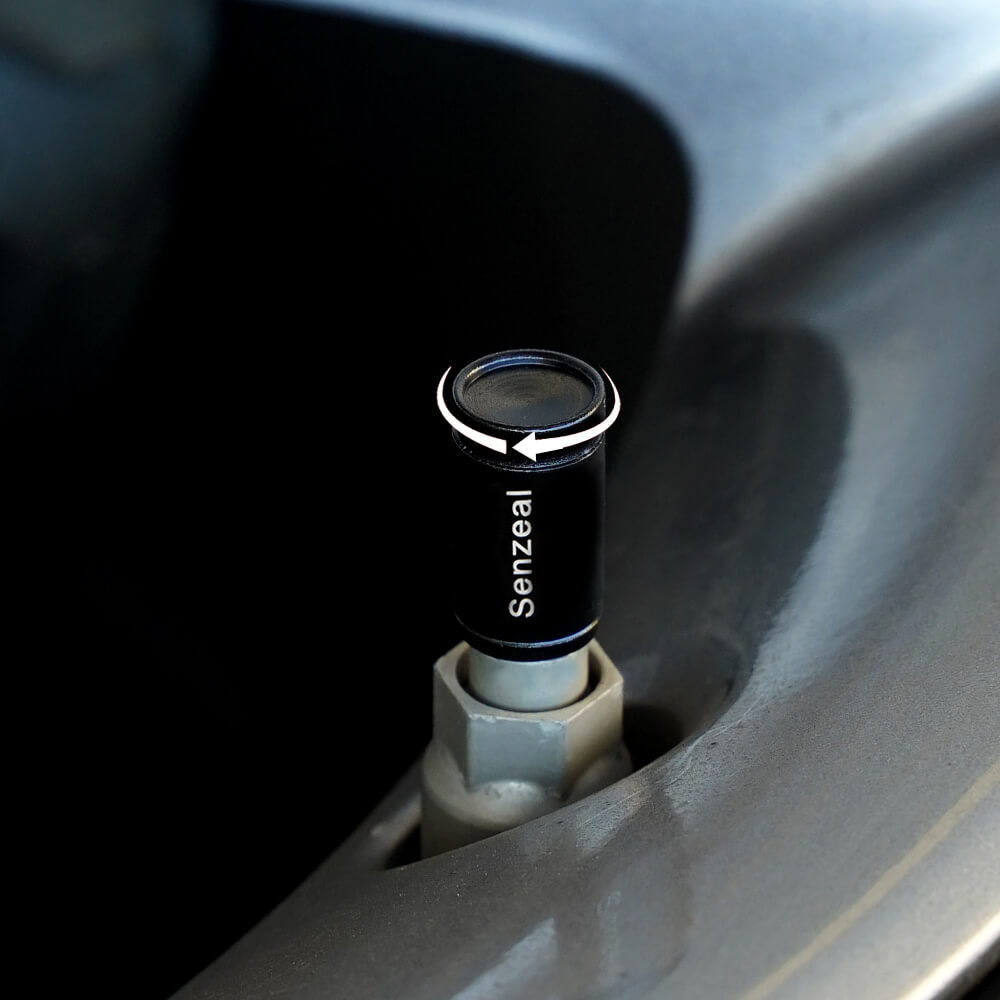 Aluminum Alloy Around Tyre Valve Caps with Senzeal Logo