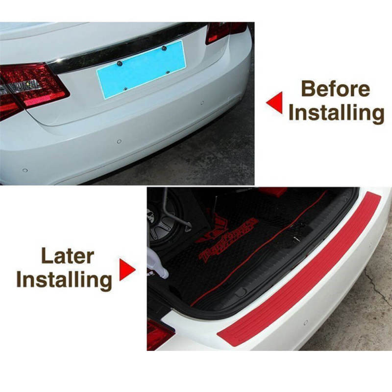 90cm Universal Red Rubber Rear Bumper Protector