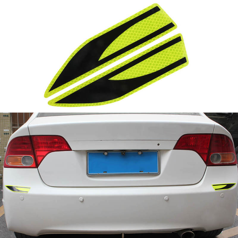 Night Driving Safety Leaf Blades Shape Car Reflective Sticker