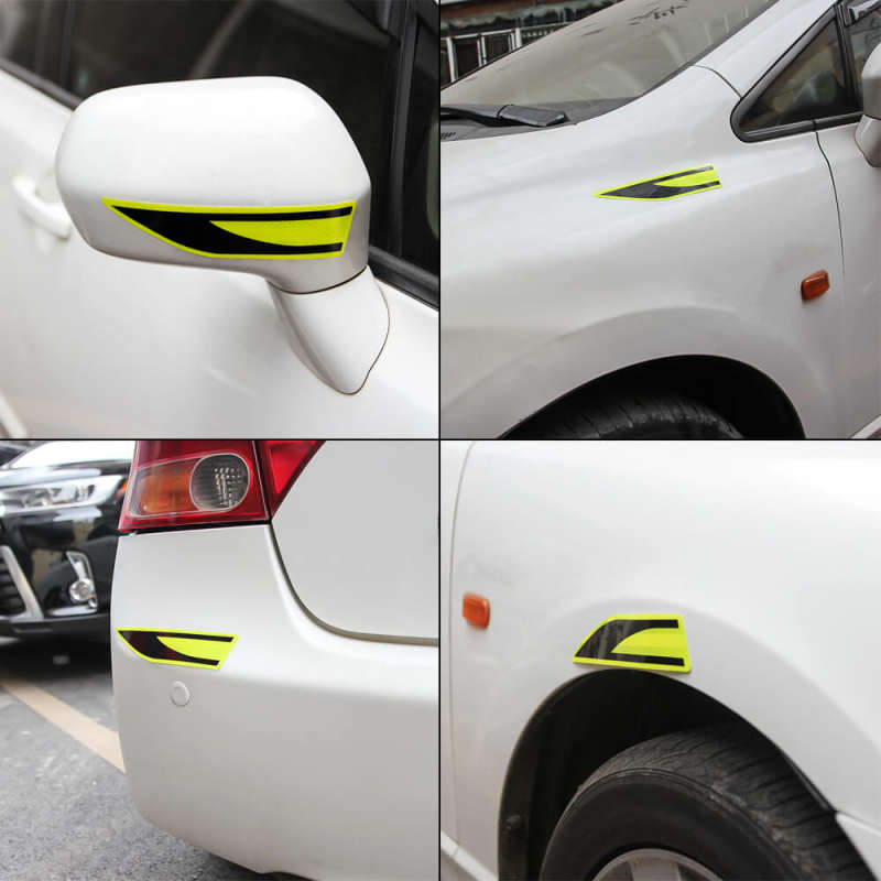 Night Driving Safety Leaf Blades Shape Car Reflective Sticker