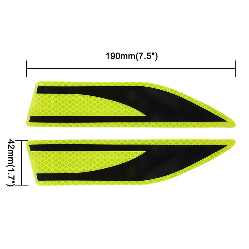 Night Driving Safety Leaf Blades Shape Car Reflective Sticker