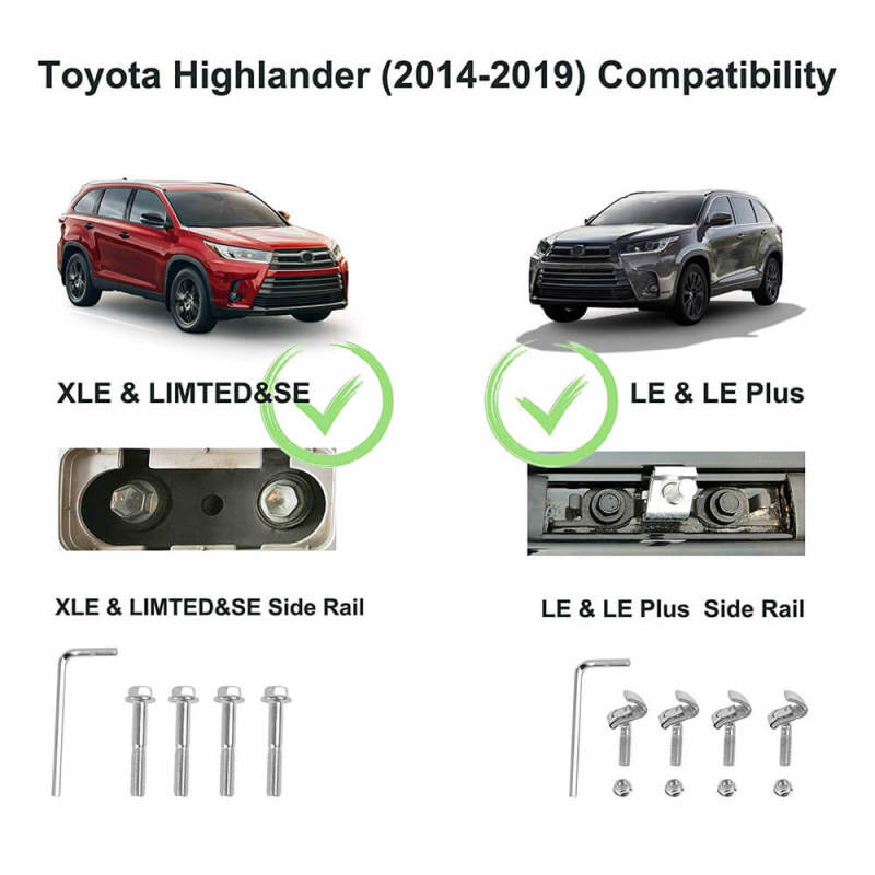 Toyota Highlander 2014-2019 Roof Rack Cross Bars