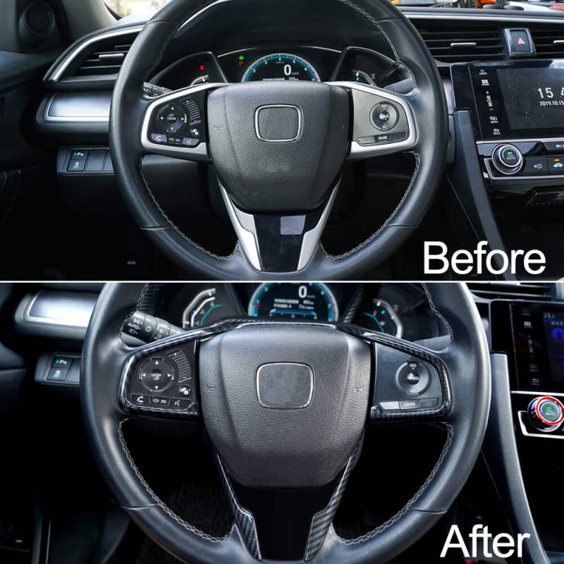 Honda Civic 10th Gen 2016-2020 Car Steering Wheel Frame Trim