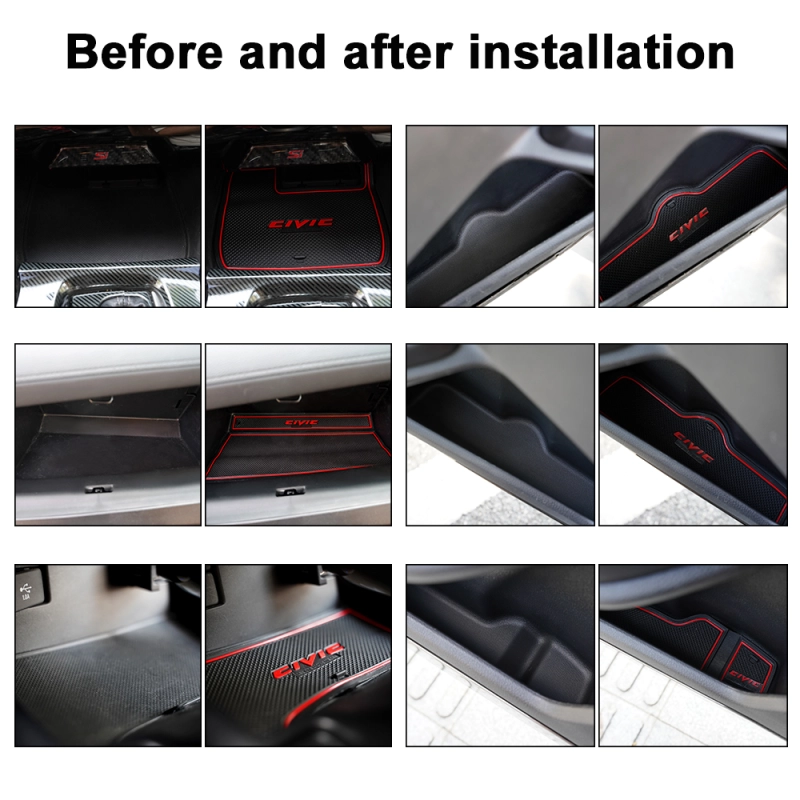 Non Slip Mat Kit Door Gate Slot for Honda Civic 10th Gen 2016-2020