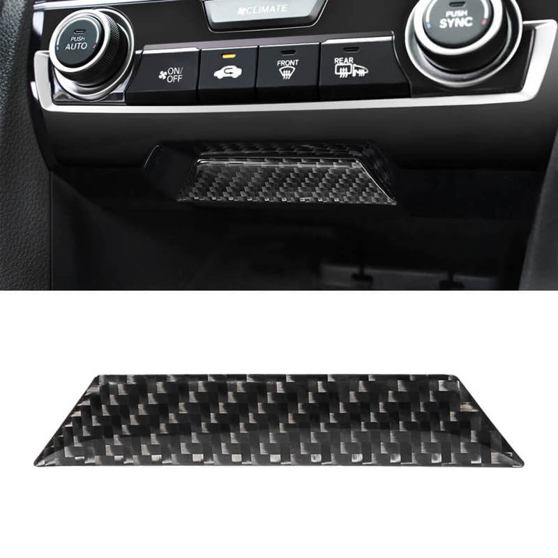 Civic 10th Gen 2016-2020 Carbon Fiber Console Storage Cover Trim