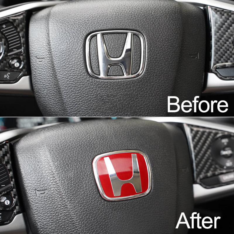 Car Emblem for Honda Civic Steering Wheel 2016-2020