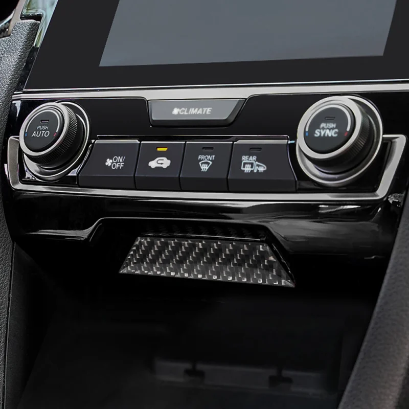 Civic 10th Gen 2016-2020 Carbon Fiber Console Storage Cover Trim