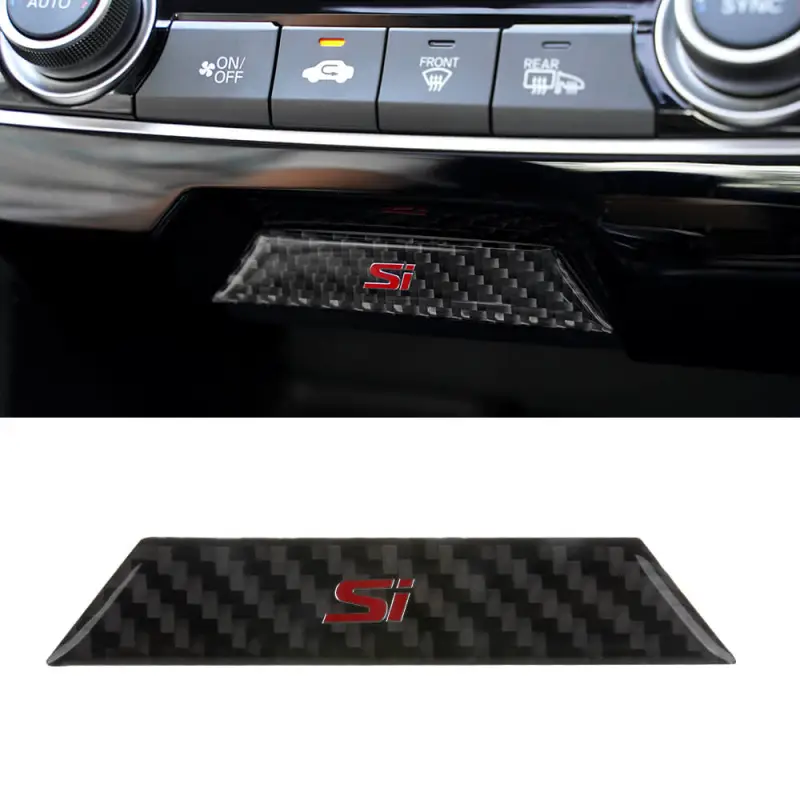 Civic 10th Gen 2016-2020 Carbon Fiber Console Storage Cover Trim