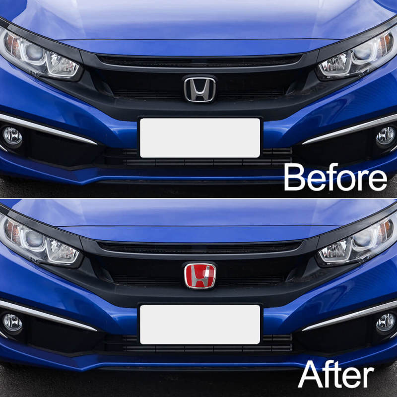 Car Badges for Honda Civic Front Grill  / Rear Trunk Emblem