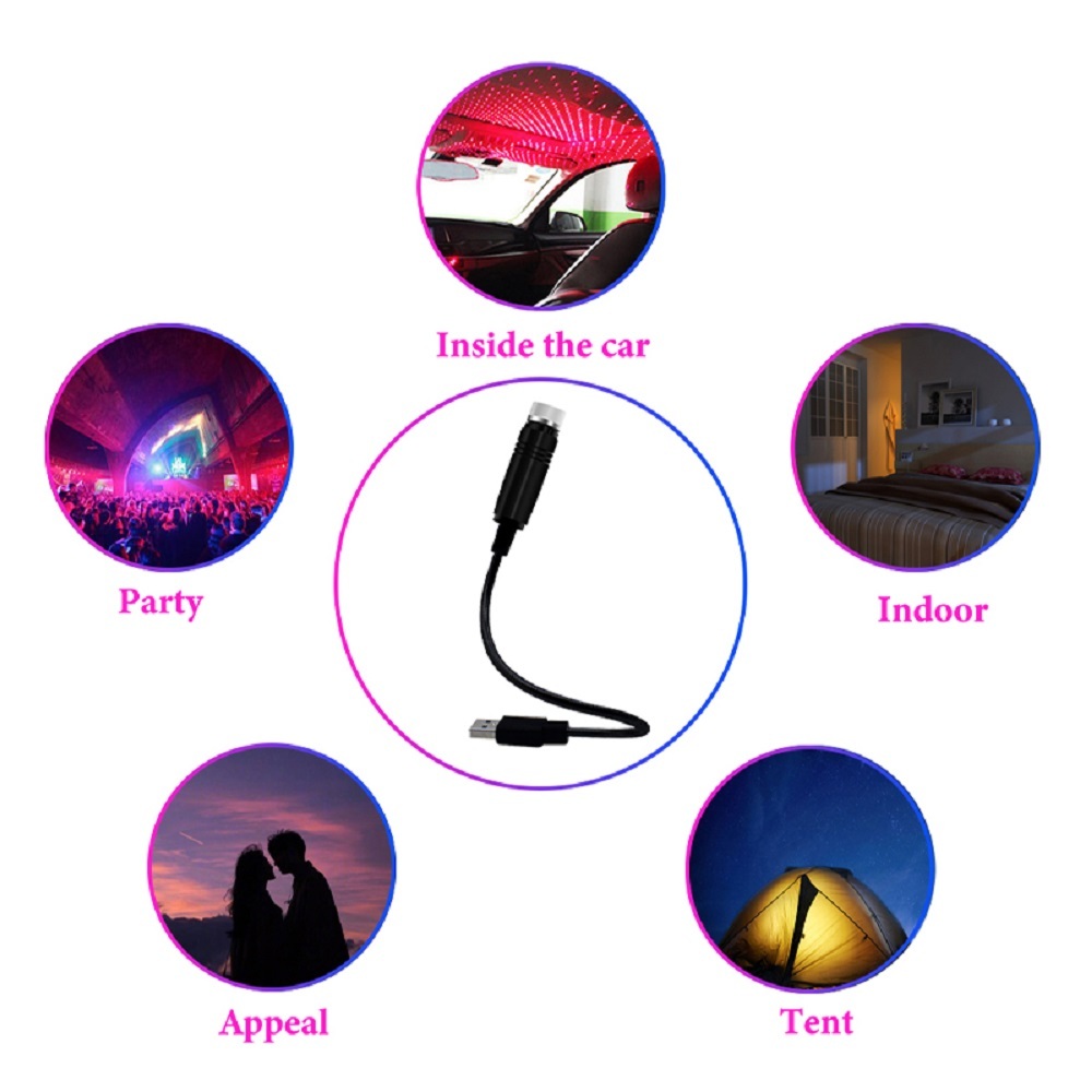 USB Atmosphere Light for Car Interior Armrest Box
