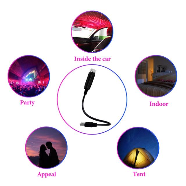 USB Atmosphere Light for Car Interior Armrest Box