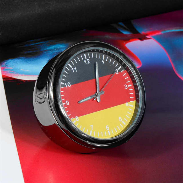 Car Luminous Quartz Clock British German Flag